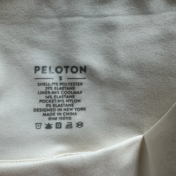 New W/O tag Peloton off white Leggings Athletic Comfort with pockets - Picture 5 of 5